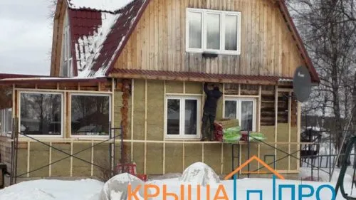 Монтаж утепления дома