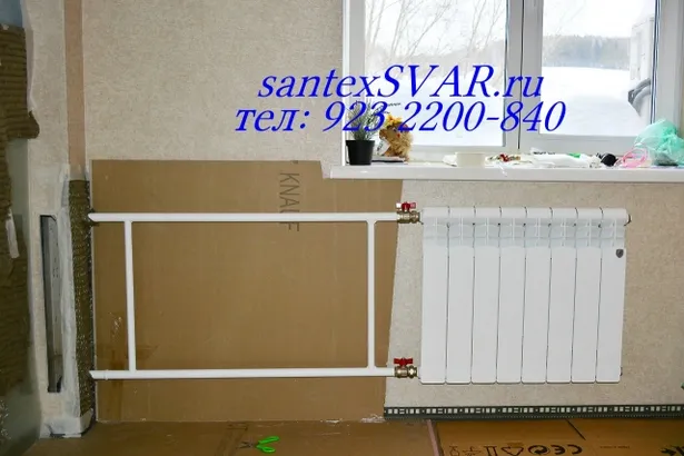 Монтаж радиатора отопления