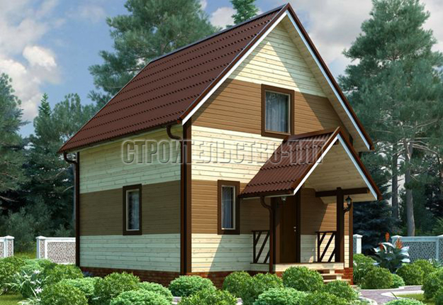 Проект дачного дома из блоков 6х6, ДА