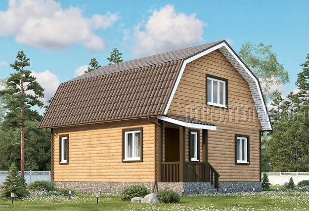 Проект дачного дома из газобетона, ДА