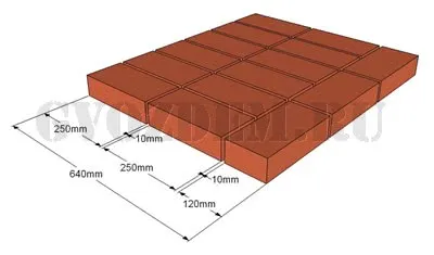 Кладка в два с половиной кирпича (2,5) &ndash; 640 мм