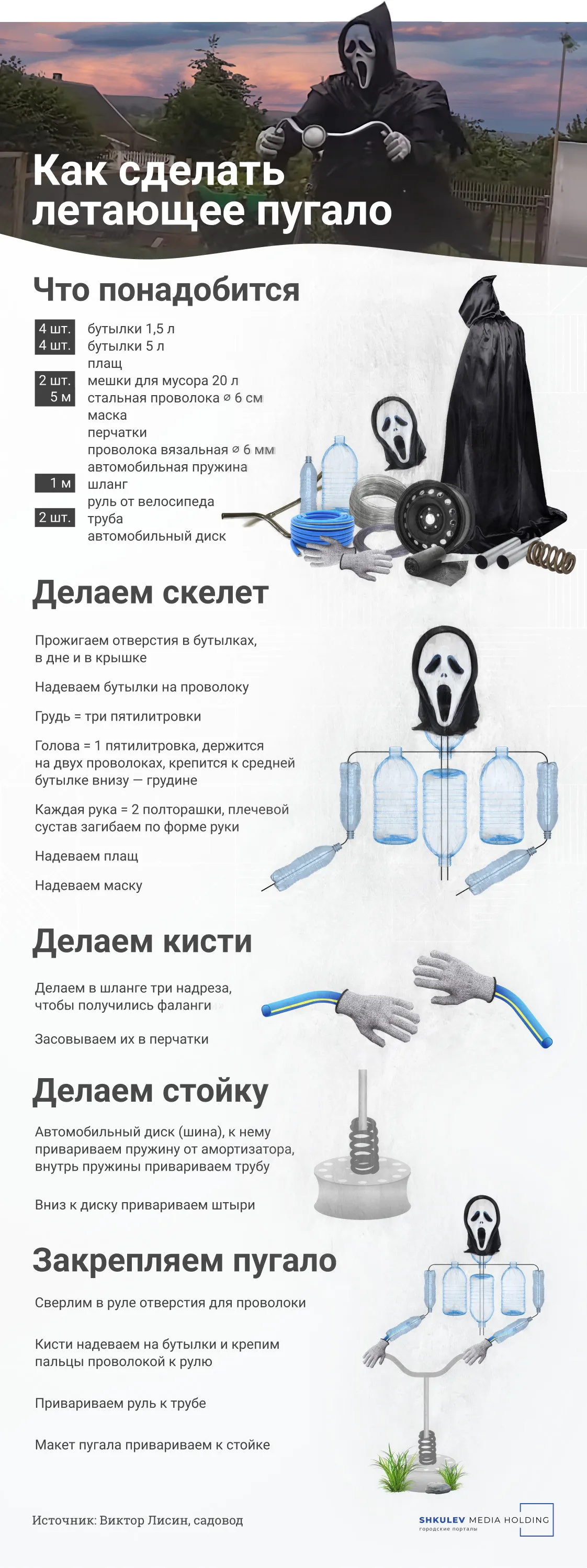 Как сделать смертельно страшное пугало Как сделать смертельно страшное пугало
