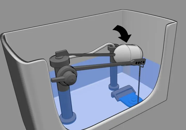 Сливной механизм унитаза: работа поплавка