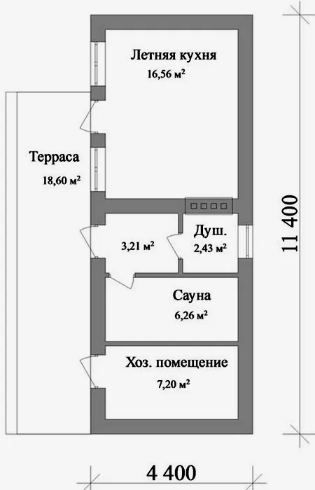 планировка хозблока