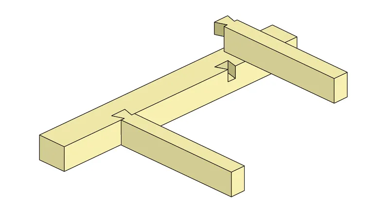 Схема крепления балок к деревянной стене