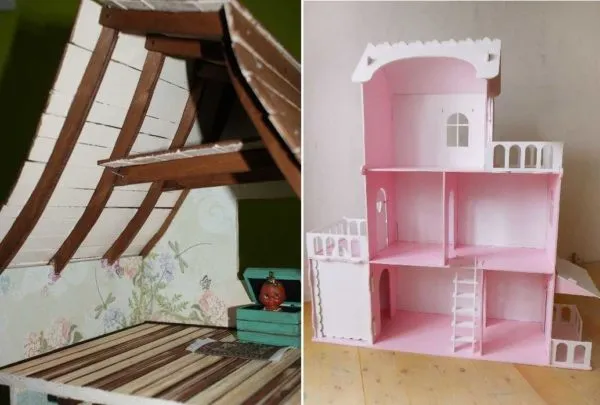 Крышу на кукольном домике можно сделать по-разному можно сделать по-разному 