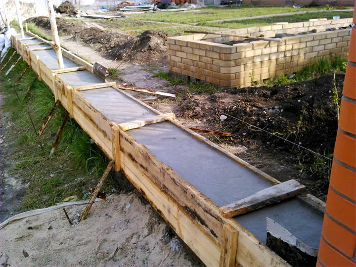 Монтаж ленточного фундамента