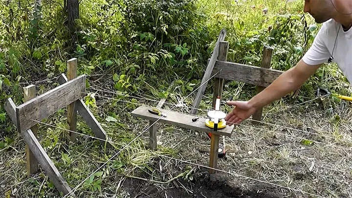 Процесс разметки фундамента