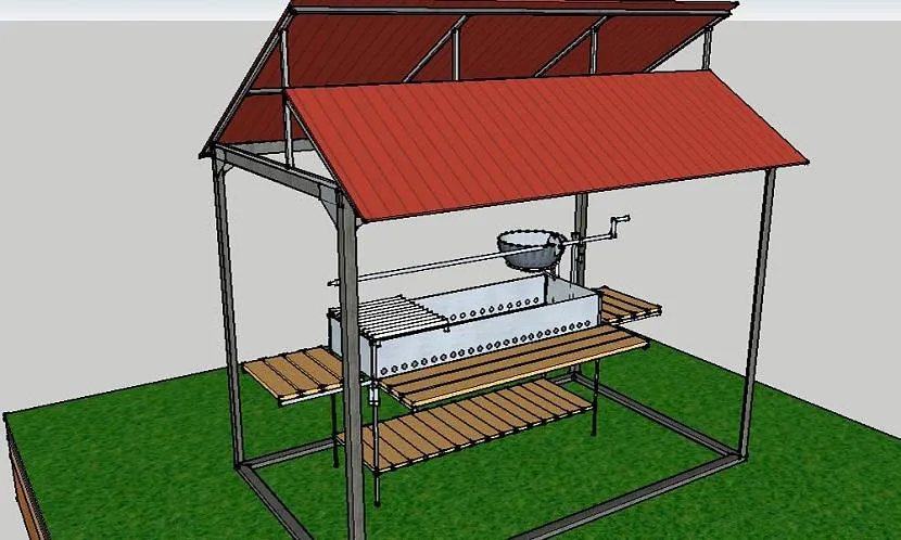 навес для барбекю на даче