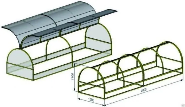 Модель 1 Вариант парника Бабочка