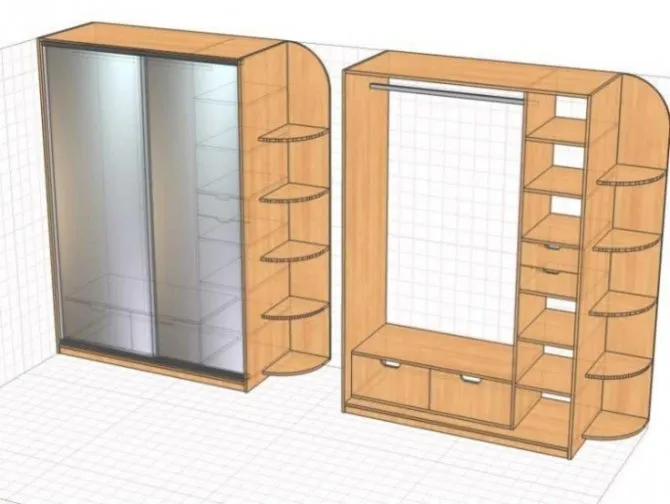 ( 112 фото) Наполнение шкафа купе для прихожей схемы и чертежи
