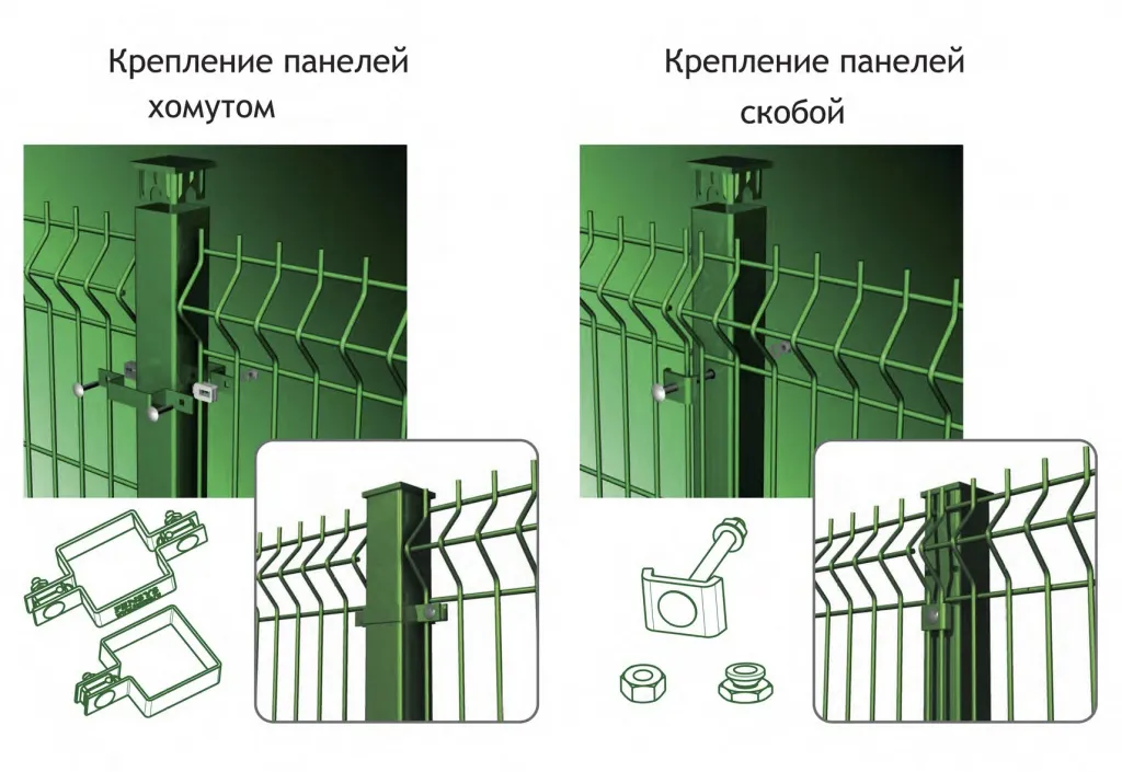 схема конструкции 3D-забора