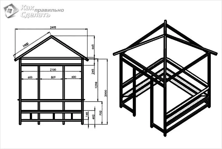 План беседки