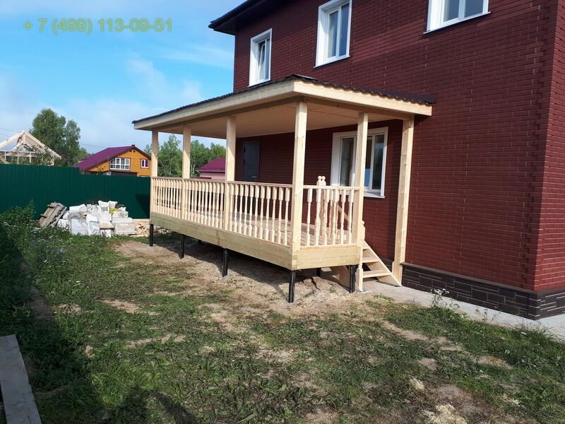 Открытая веранда и терраса пристроенная