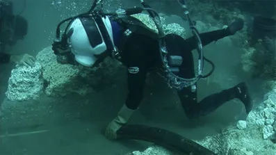 Водолаз на глубине