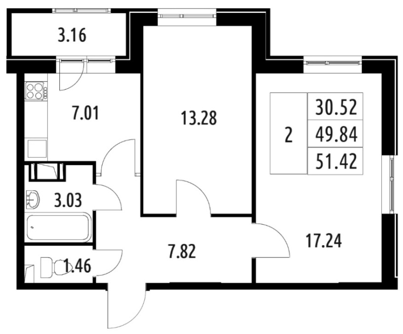 Планировка квартиры 50 кв. м: 80 фото
