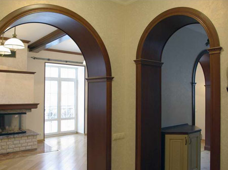 Декоративные дверные арки в квартире