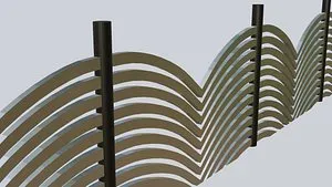 3D iron fence model