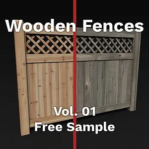 free c4d model wood fences pack vol