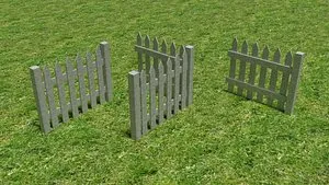 free obj model white picket fence