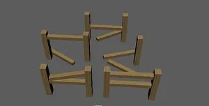 3D wood fence