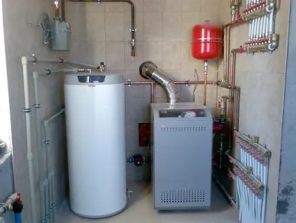 Установка оборудования в котельной с газовым котлом Расположение оборудования в котельной