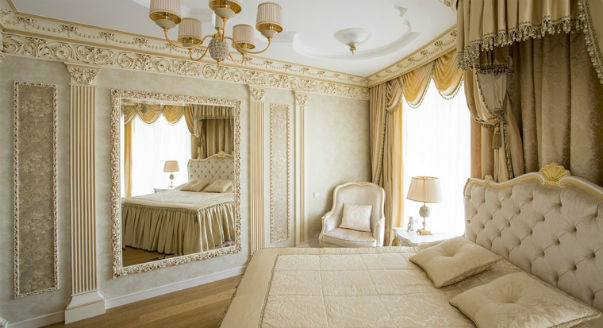 Дизайн интерьера спальни в классическом