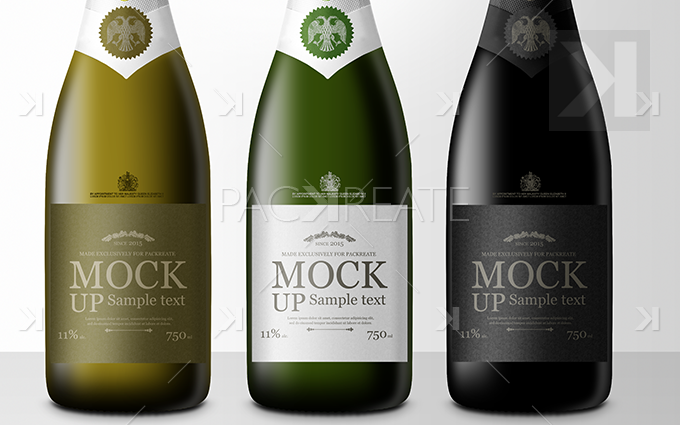 Premium Champagne Bottle PSD Mock Up Premium Champagne Bottle PSD Mock Up