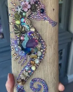 Seahorse Crafts, Seahorse Art, Ocean Crafts, Sea Glass Crafts, Seahorse Jewelry, Seahorses, Costume Jewelry Crafts