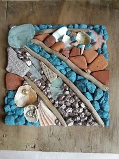 Mosaic Rocks, Mosaic Glass, Glass Art, Mosaic Tiles Crafts, Mosaic Art Projects, Stone Crafts, Rock Crafts, Mosaic Designs, Mosaic Patterns