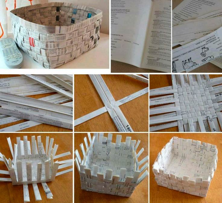 Корзинки из газетных трубочек своими Корзинки из газетных трубочек своими