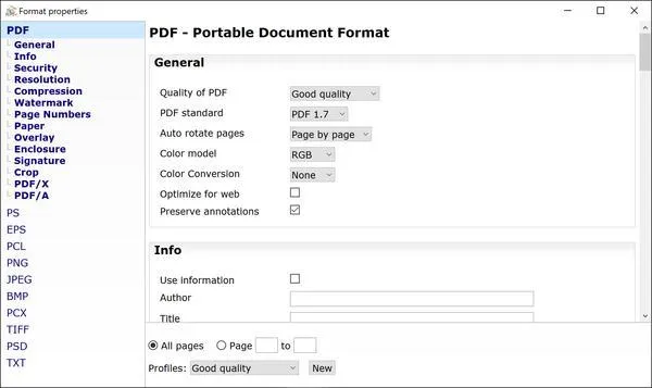 PDF24 Profiles